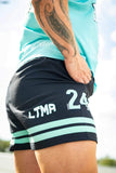 Teal blue shorts